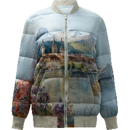 "Luzern" bomber jacket in silk