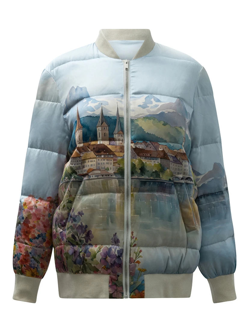 "Luzern" bomber jacket in silk