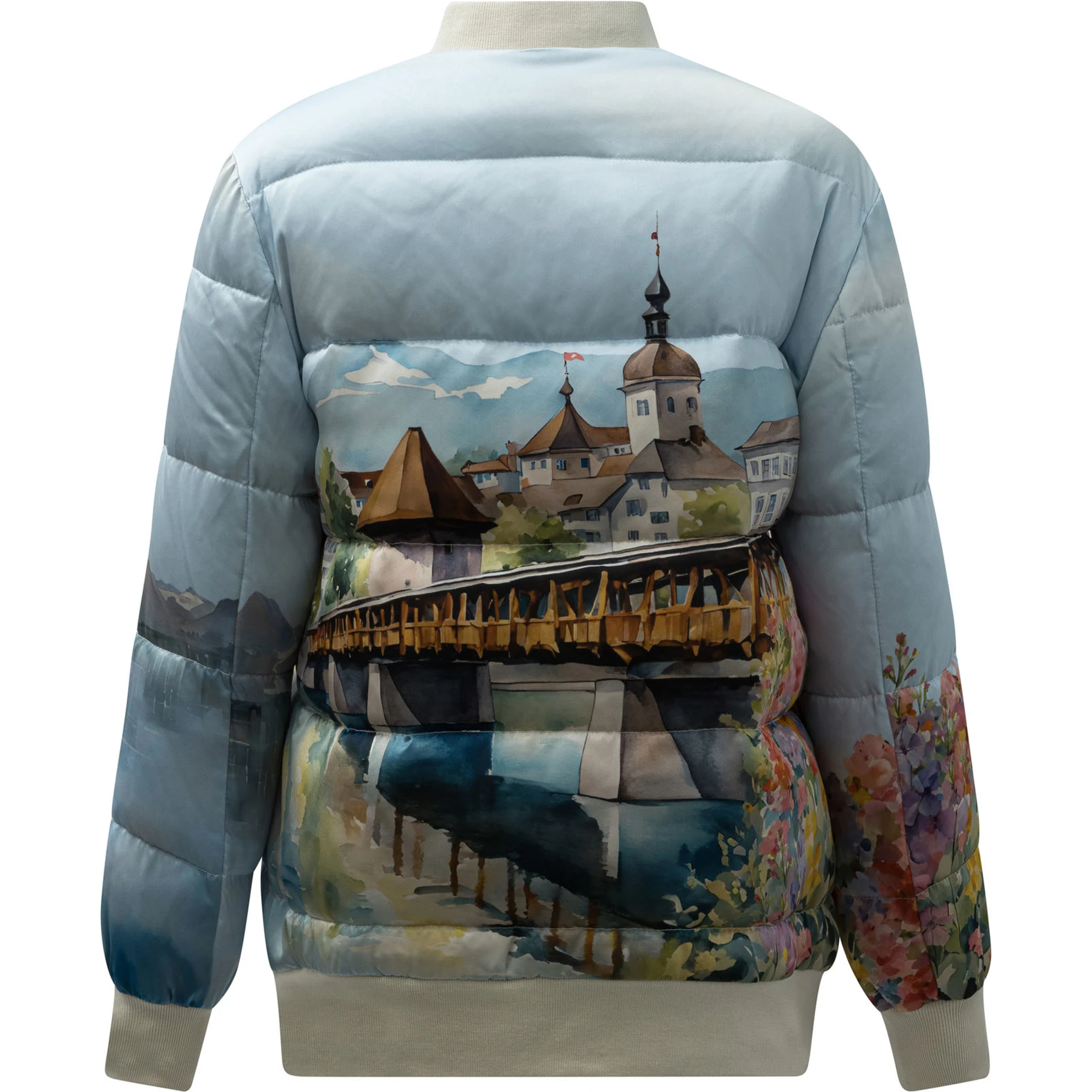 "Luzern" bomber jacket in silk