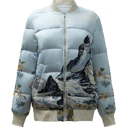"Zermatt" silk bomber jacket