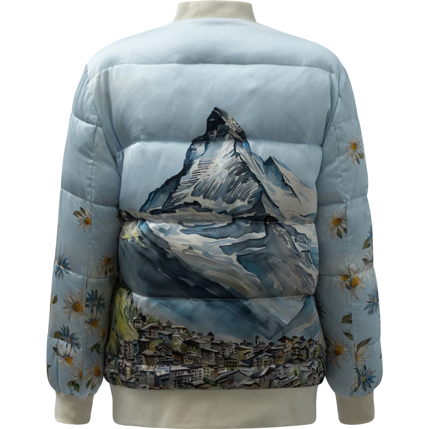 "Zermatt" silk bomber jacket