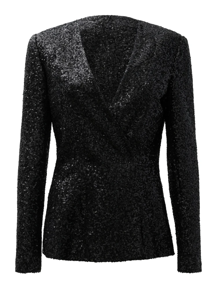 Blazer jacket with sequins
