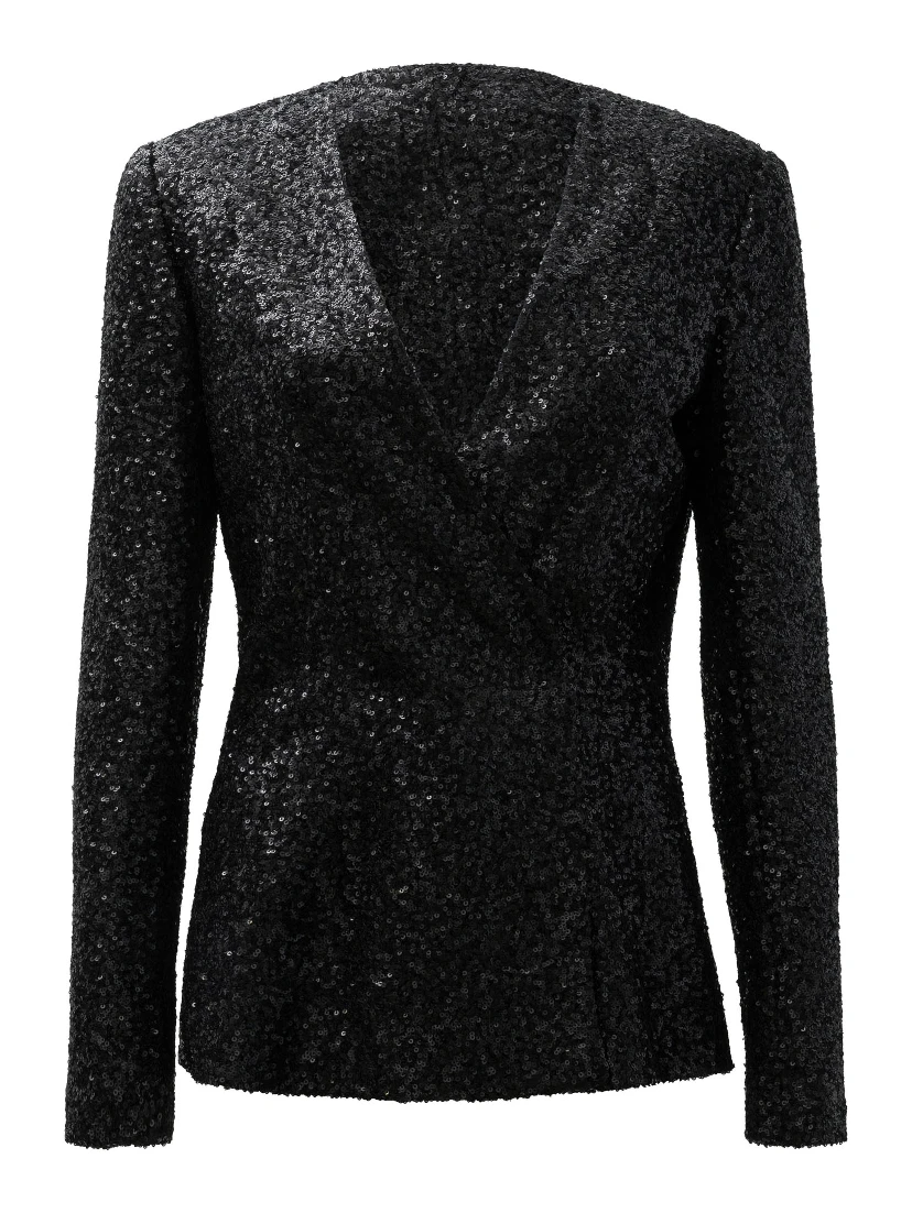 Blazer jacket with sequins