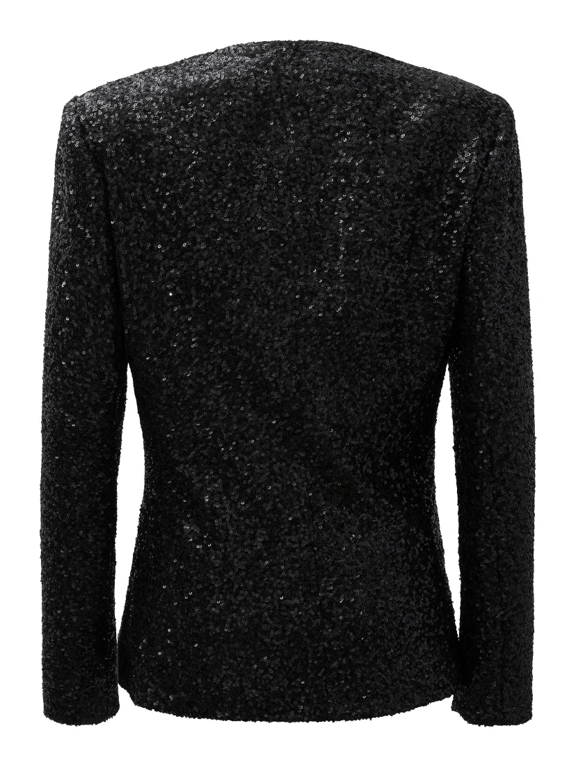 Blazer jacket with sequins