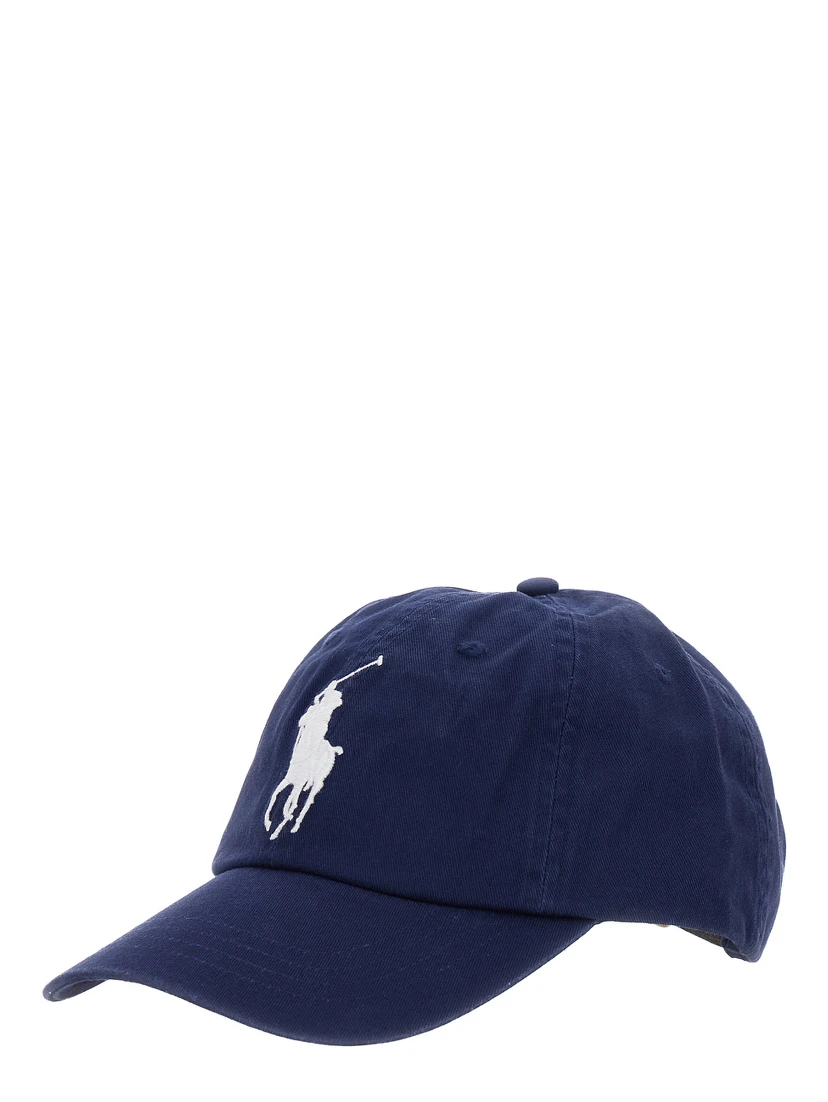 Blue Baseball Cap with Maxi Pony on the Front and Numeric Detail on the Side in Cotton Man