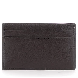 حامل بطاقات بني اللون مزين بلجام حصان في الأمام، مصنوع من الجلد، للرجال