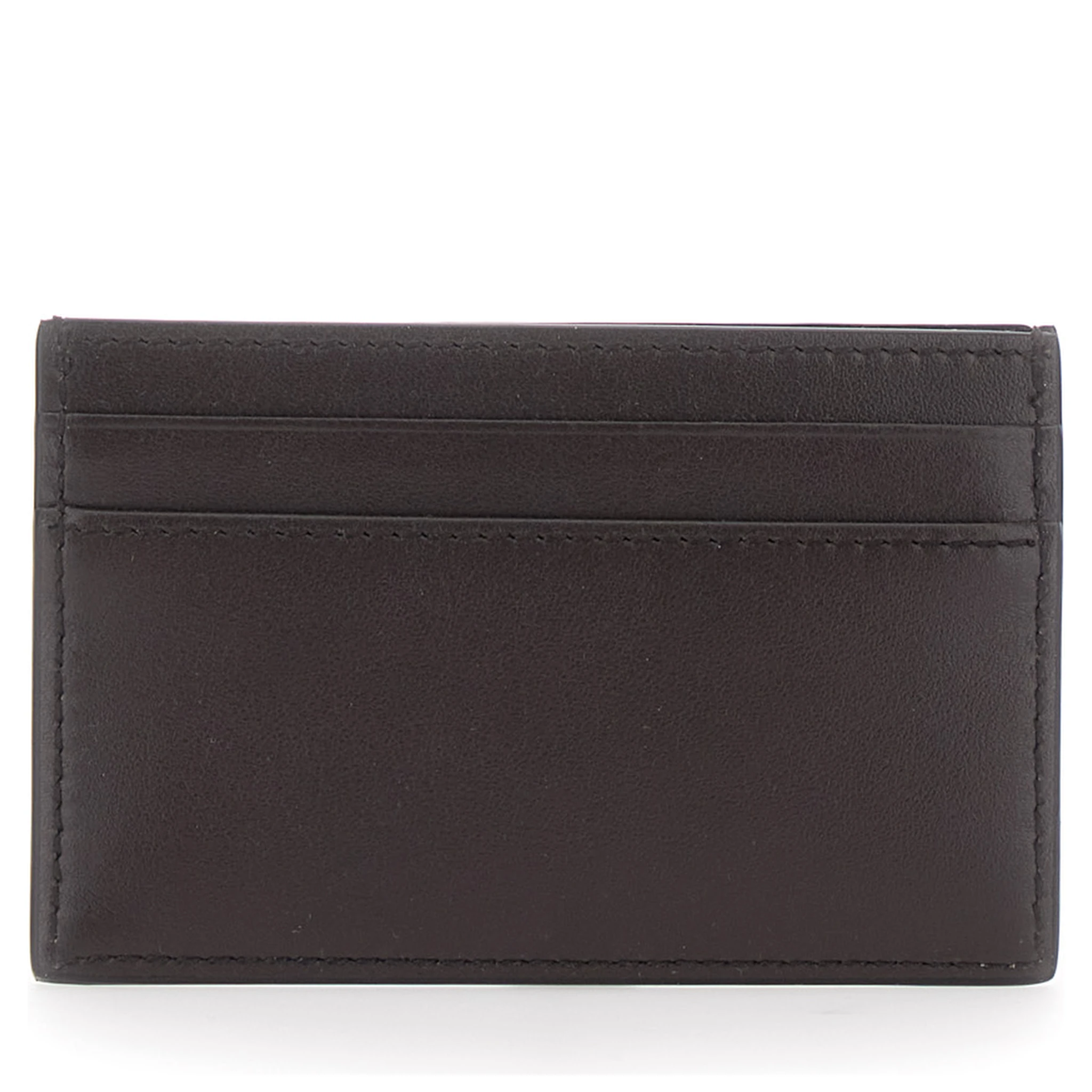 حامل بطاقات بني اللون مزين بلجام حصان في الأمام، مصنوع من الجلد، للرجال