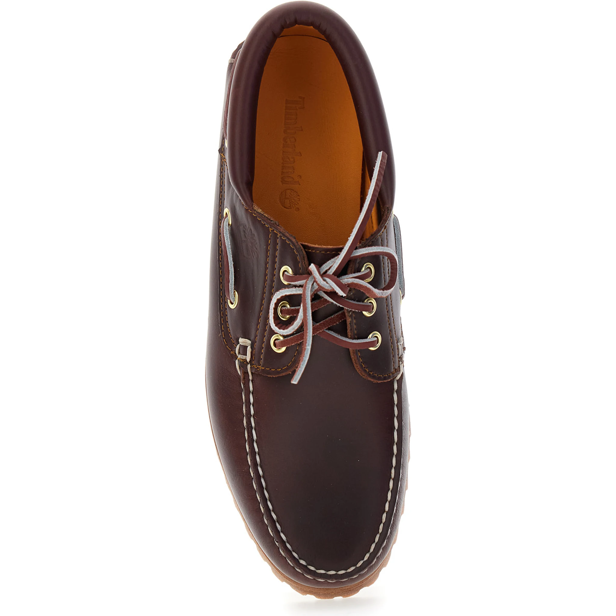 Authentic Brown Loafers with Embossed Logo on the Side in Leather Man