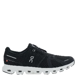 Cloud 6 Black Low Top Sneakers with Mesh Details and Logo on the Side in Tech Fabric Man