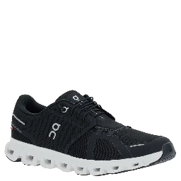 Cloud 6 Black Low Top Sneakers with Mesh Details and Logo on the Side in Tech Fabric Man