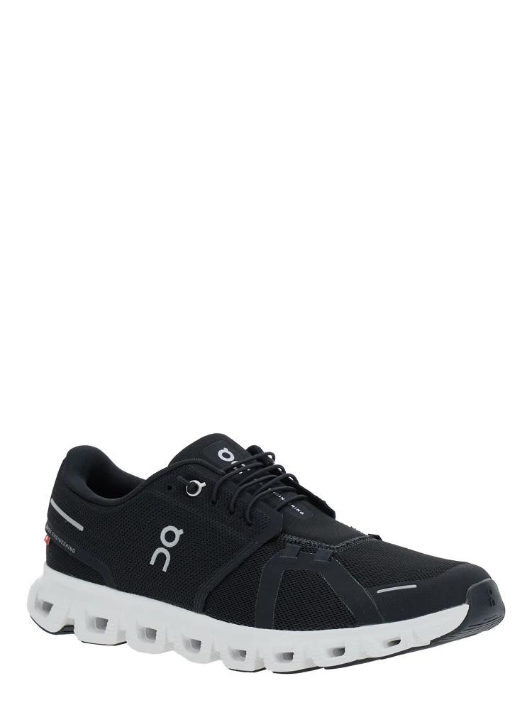 Cloud 6 Black Low Top Sneakers with Mesh Details and Logo on the Side in Tech Fabric Man alternative