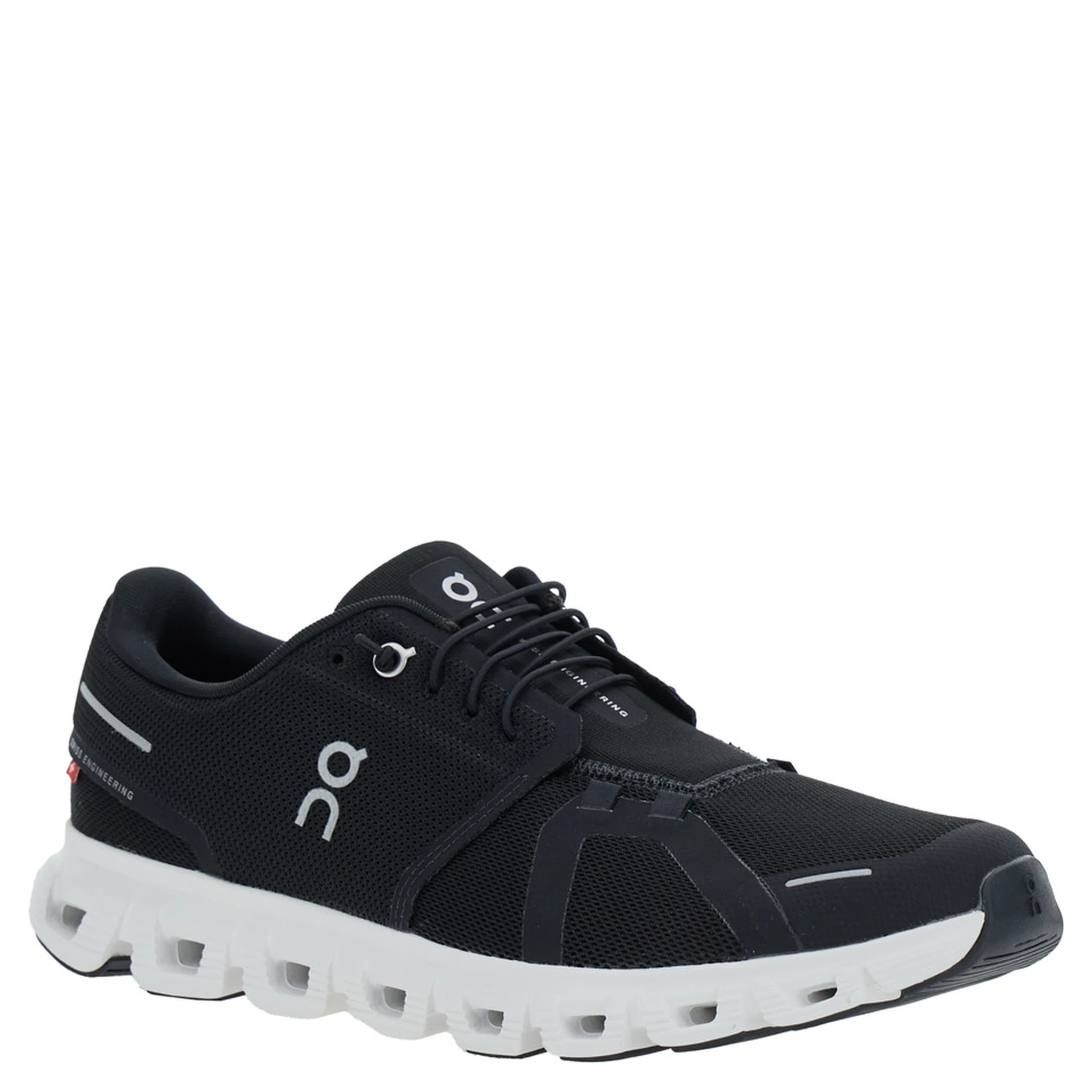 Cloud 6 Black Low Top Sneakers with Mesh Details and Logo on the Side in Tech Fabric Man