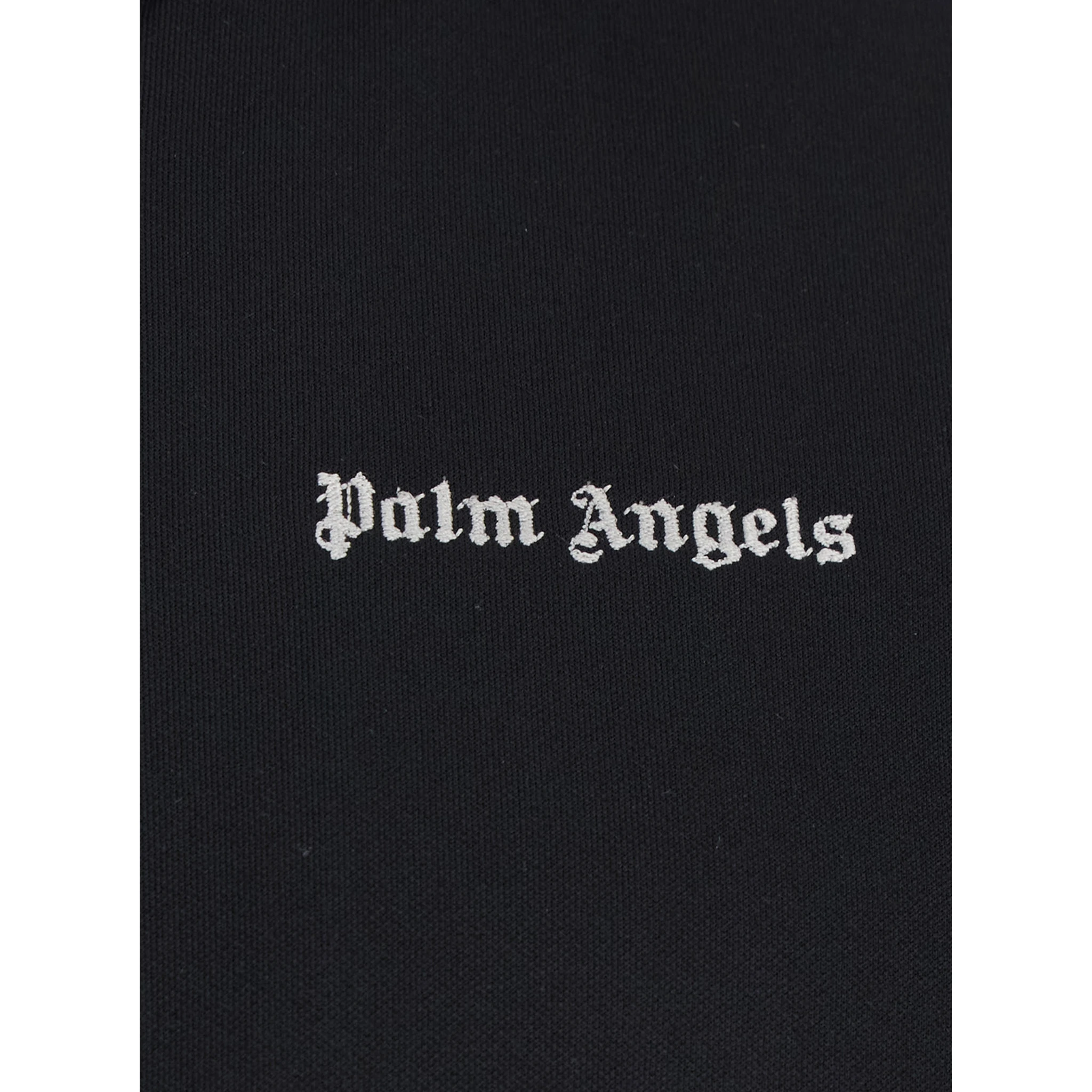 Classic Logo Black Sweatshirt with Logo Printed on the Front in Tech Fabric Man