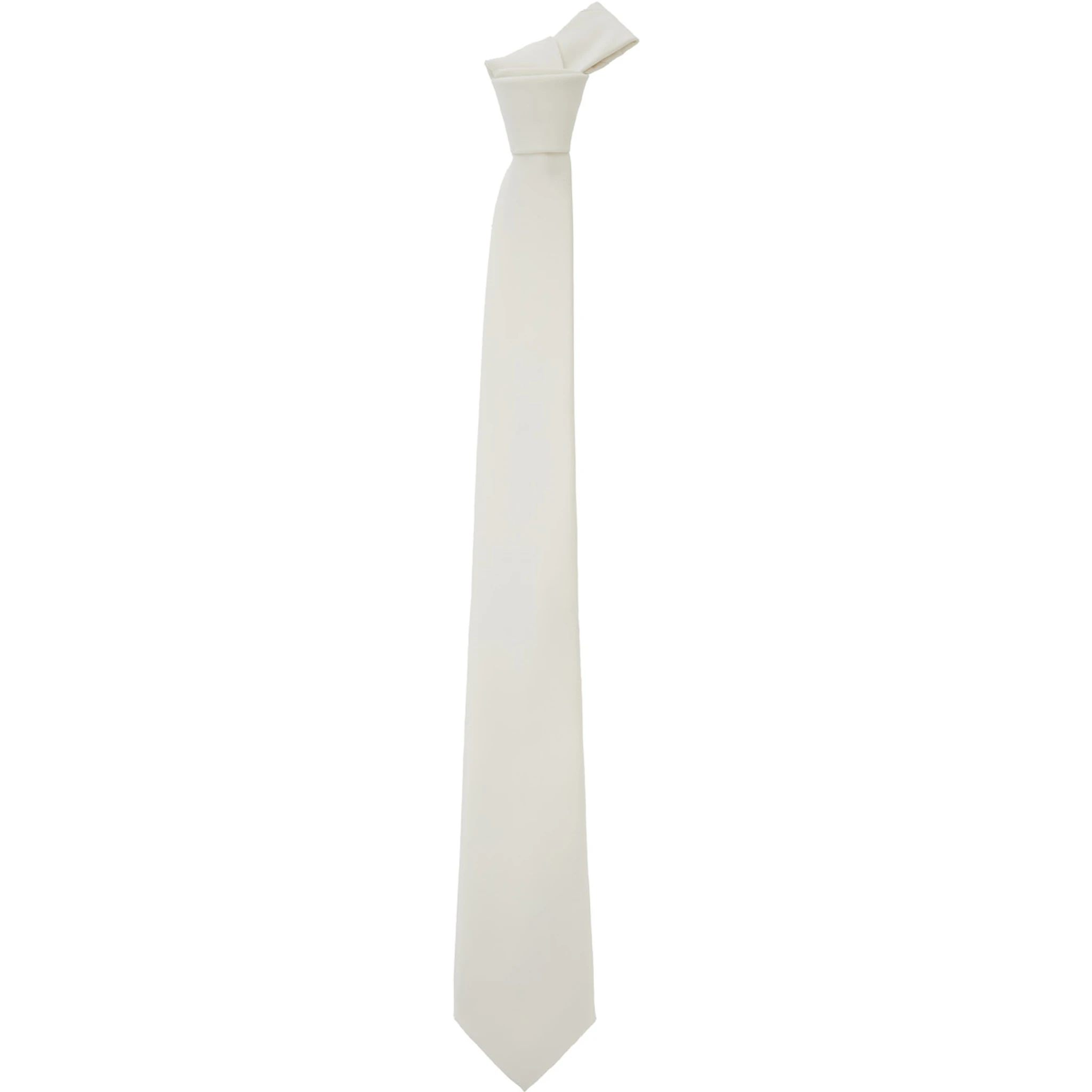White Classic Tie in Fabric Man