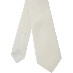 White Classic Tie in Fabric Man
