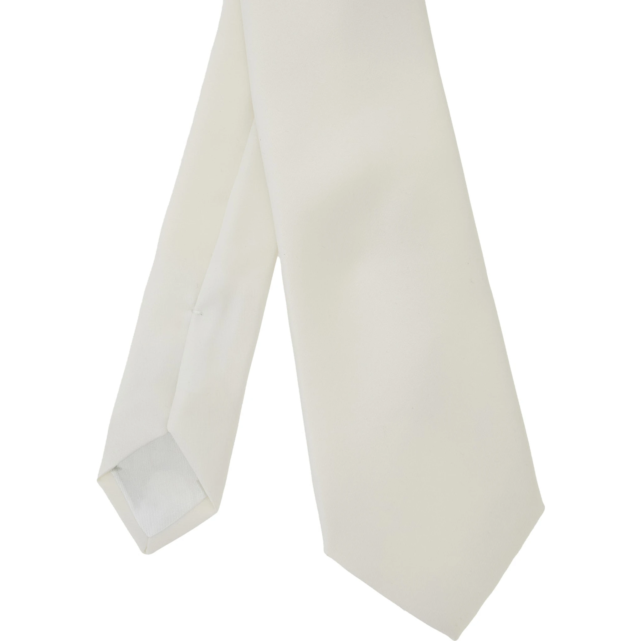 White Classic Tie in Fabric Man