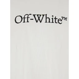 White Oversized T-Shirt with Contrasting Logo Lettering Print in Cotton Man