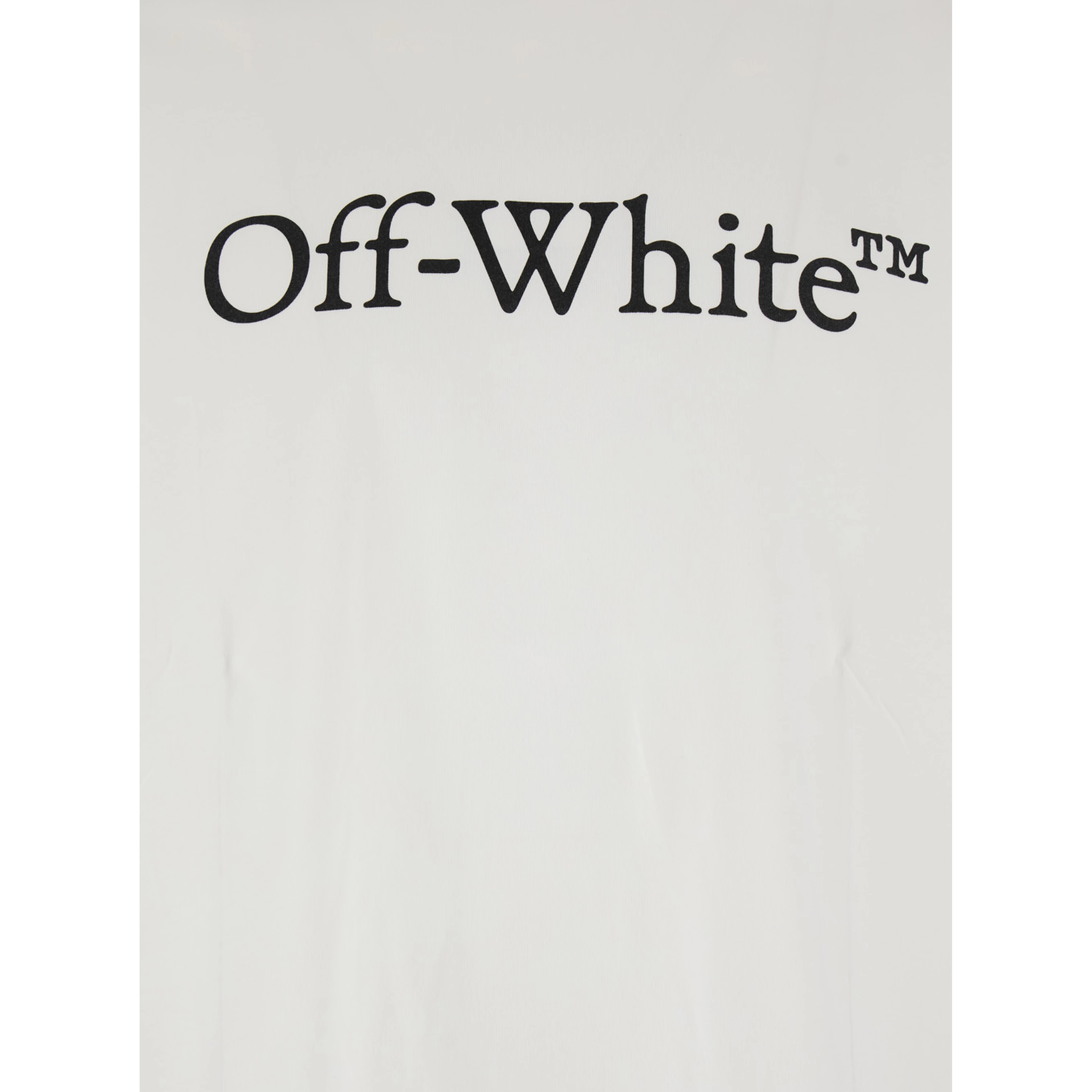 White Oversized T-Shirt with Contrasting Logo Lettering Print in Cotton Man