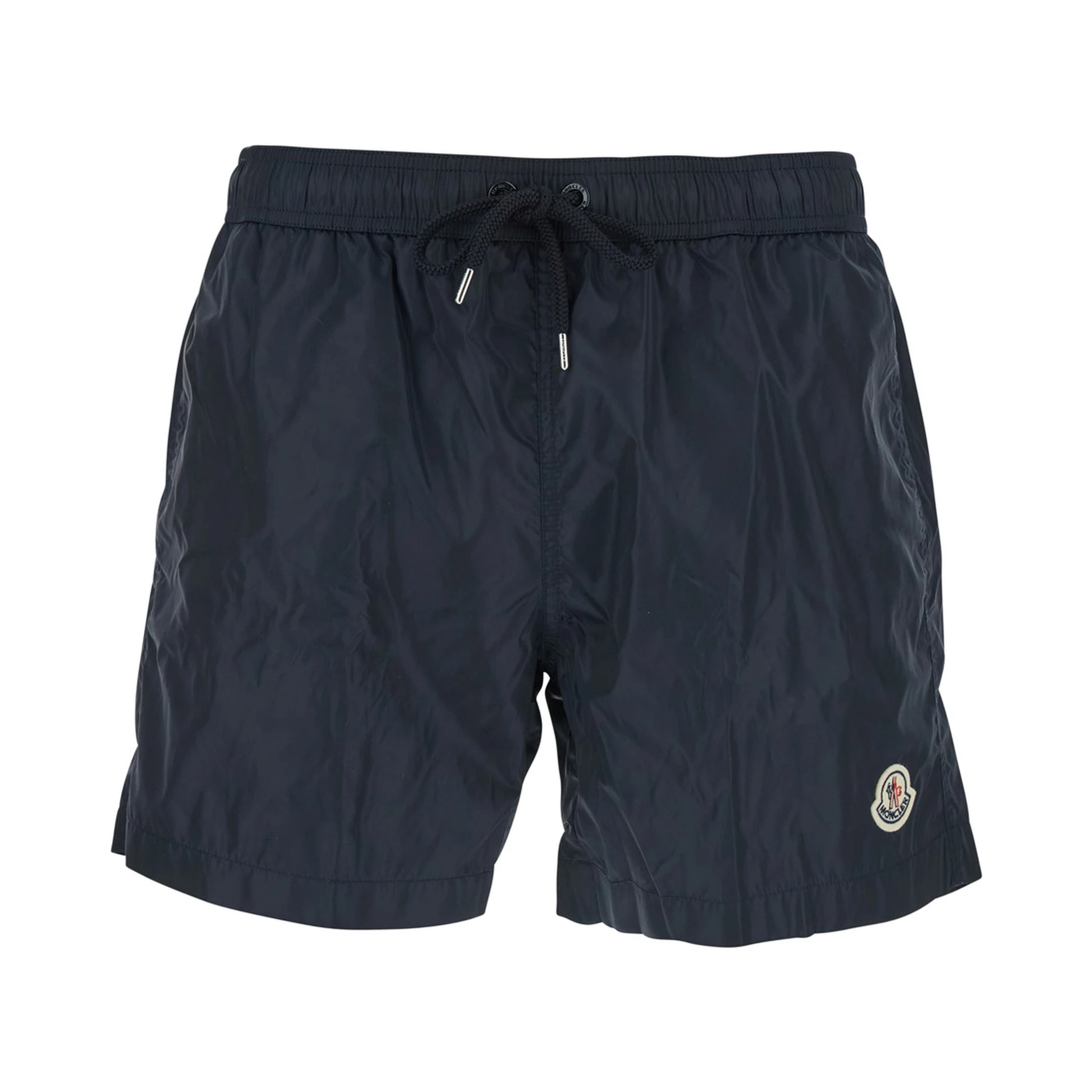 Blue Swimsuit with Logo Patch on the Front in Tech Fabric Man