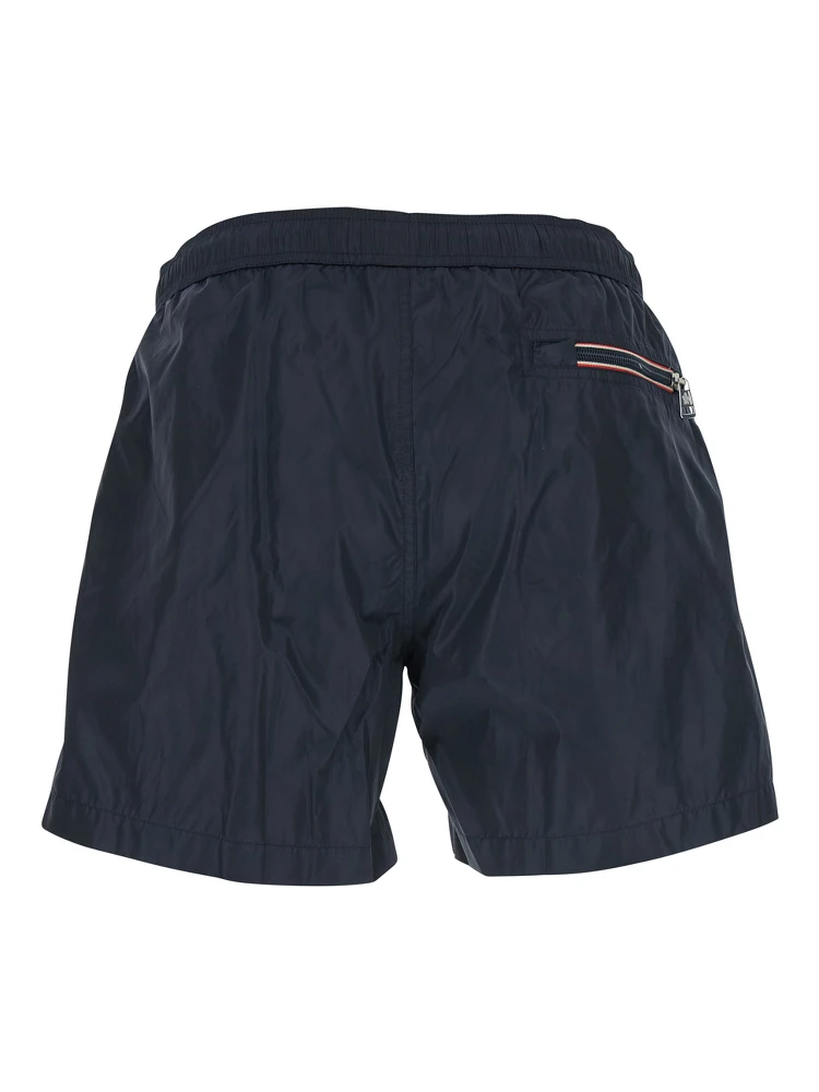 Blue Swimsuit with Logo Patch on the Front in Tech Fabric Man alternative