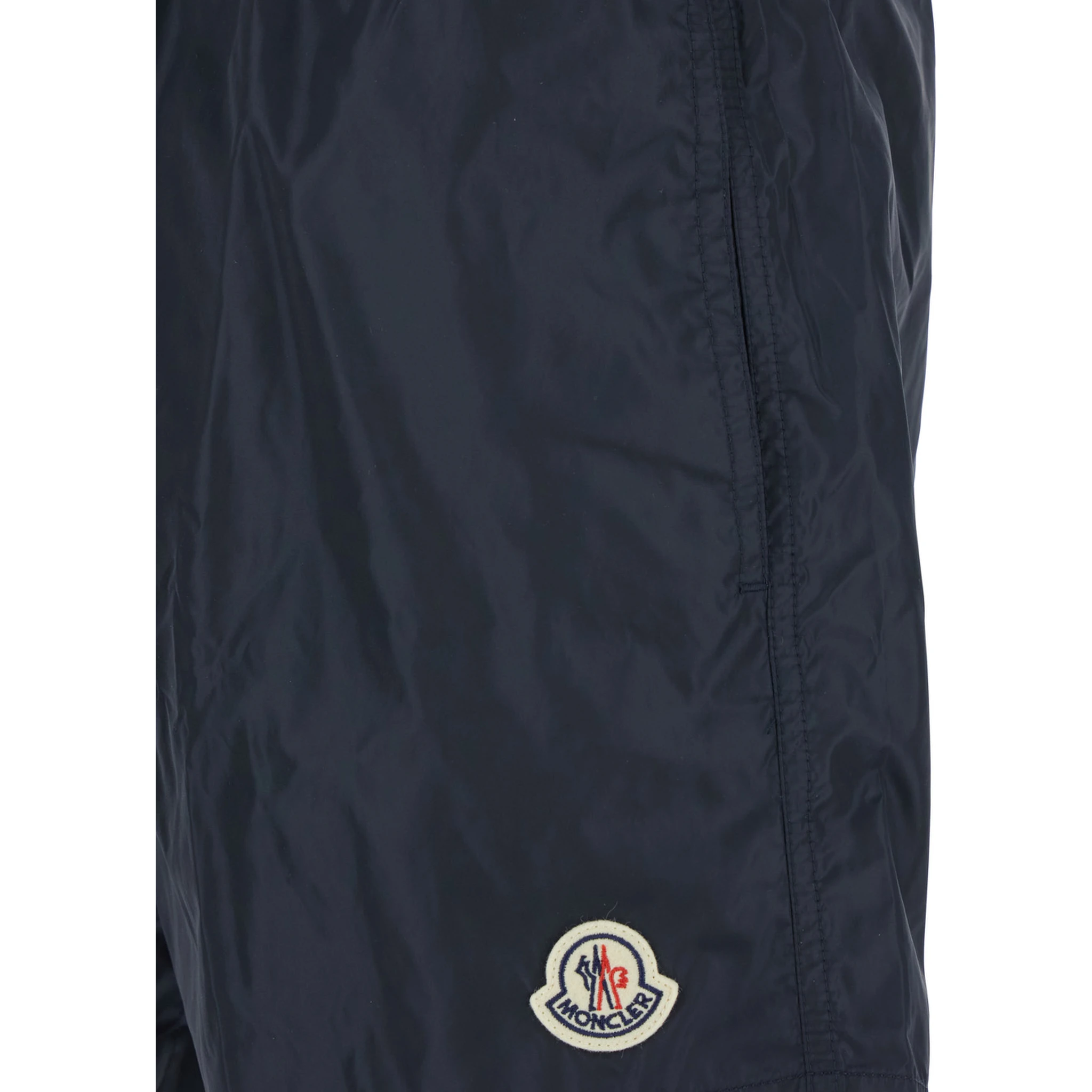 Blue Swimsuit with Logo Patch on the Front in Tech Fabric Man