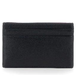Black Card Holder with Horsebit on the Front in Leather Man