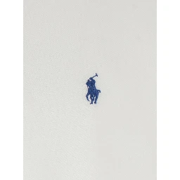 White Ultra-lightweight Shirt with Button-Down Collar and Pony Embroidery on the Front in Cotton Piquet Man