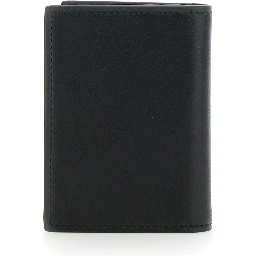 Black Card Holder with Double G Detail on the Front in Leather Man