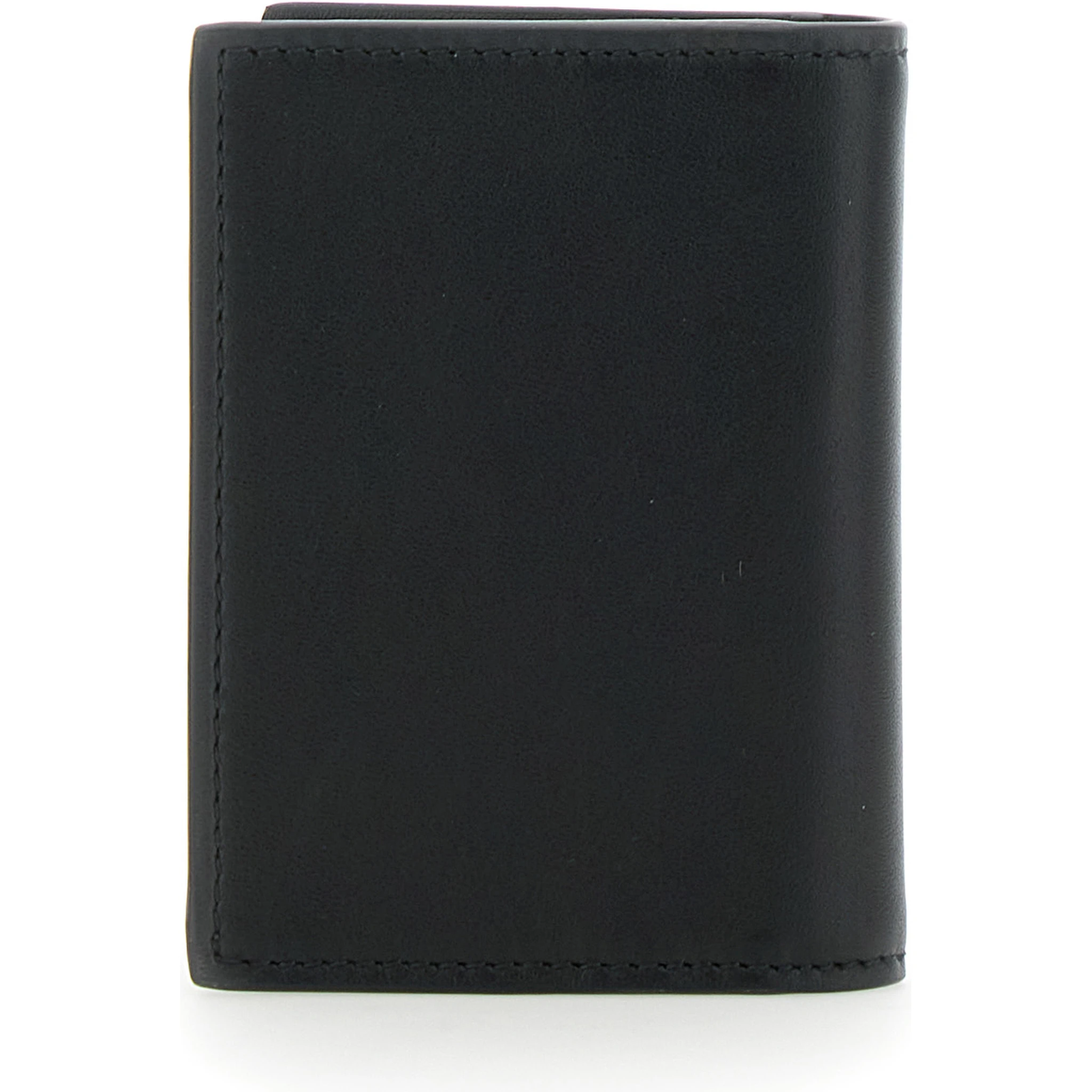 Black Card Holder with Double G Detail on the Front in Leather Man