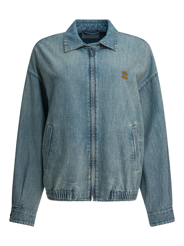Zipped denim jacket