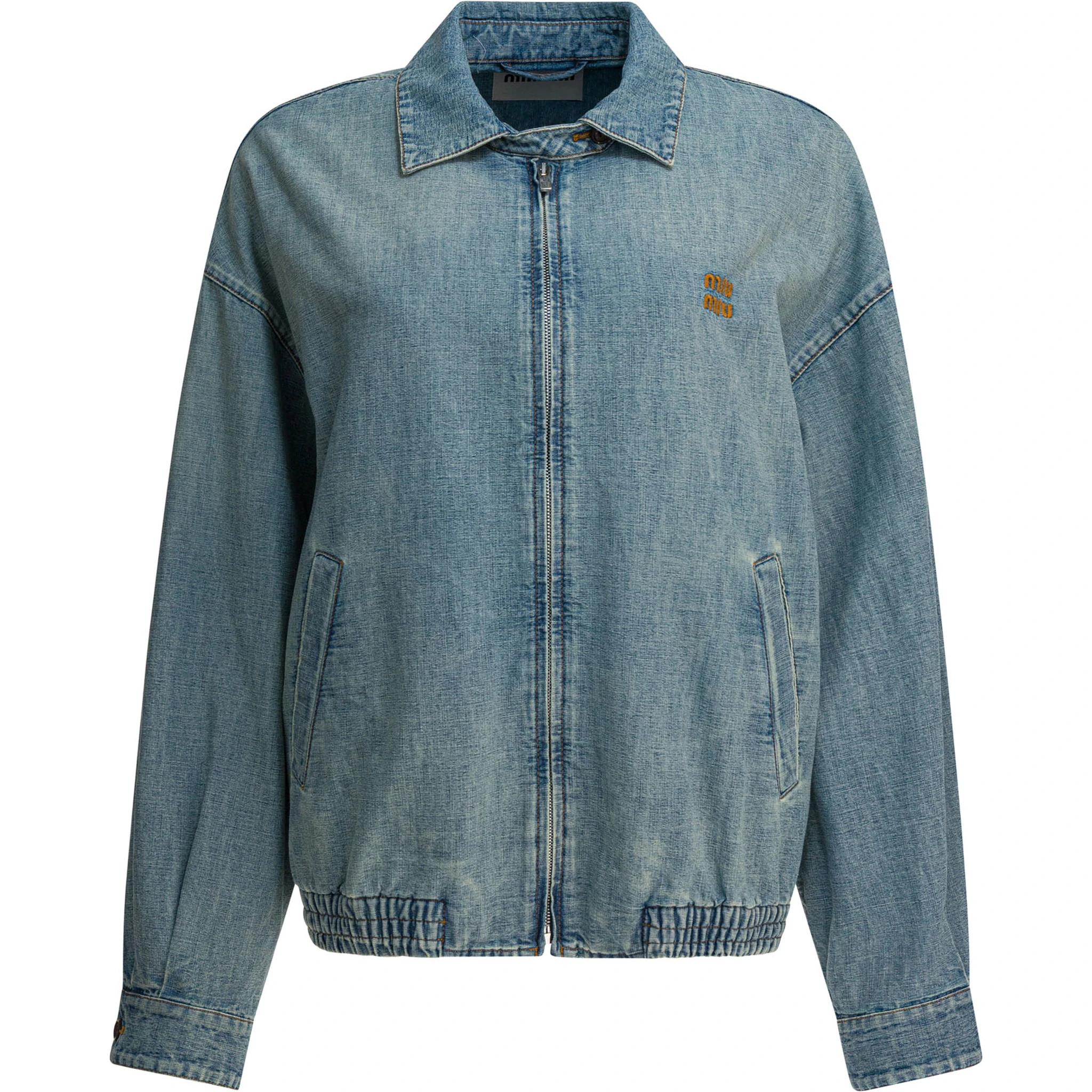 Zipped denim jacket
