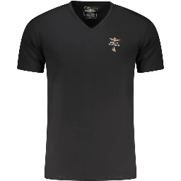 Black Cotton Men Underwear Shirt