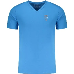 Blue Cotton Men Underwear Shirt