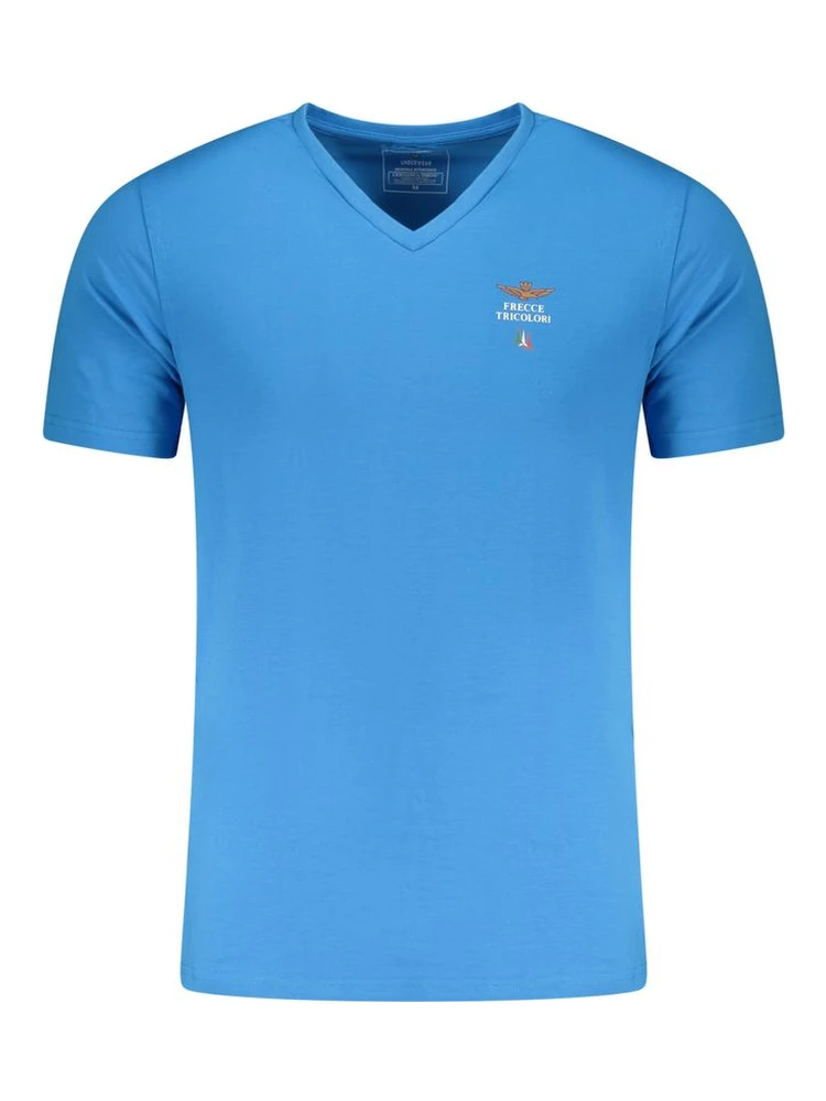 Blue Cotton Men Underwear Shirt