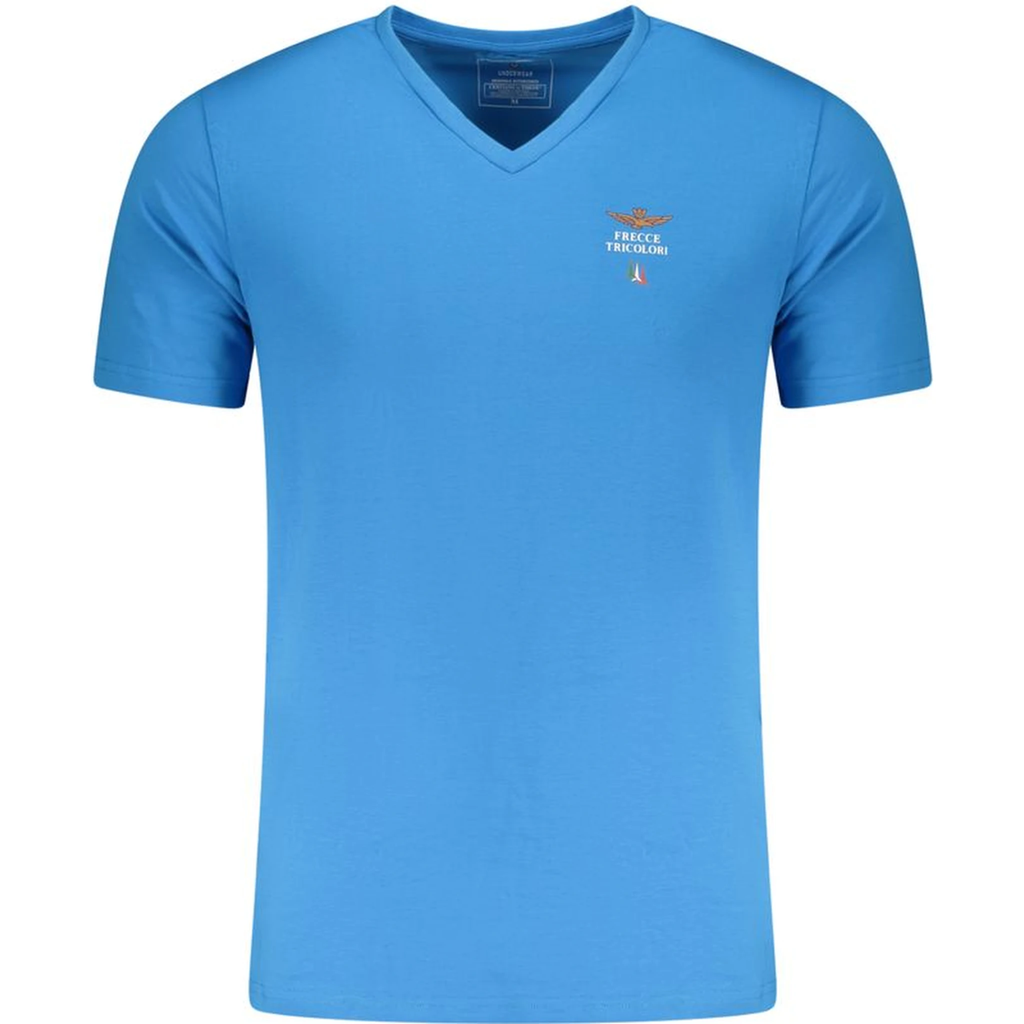 Blue Cotton Men Underwear Shirt