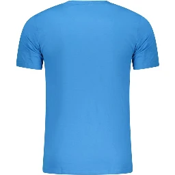 Blue Cotton Men Underwear Shirt