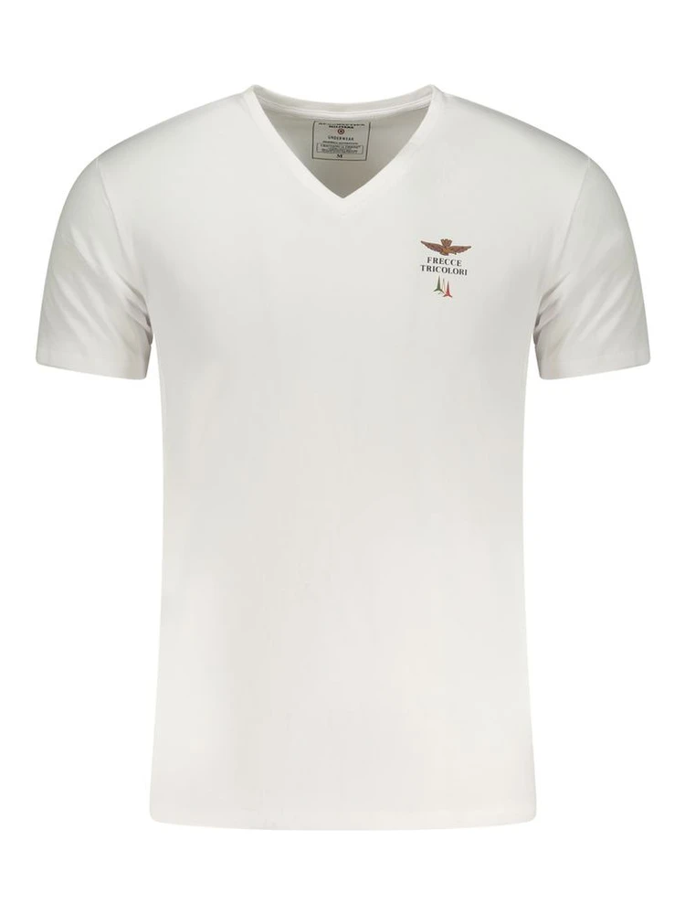 White Cotton Men Underwear Shirt