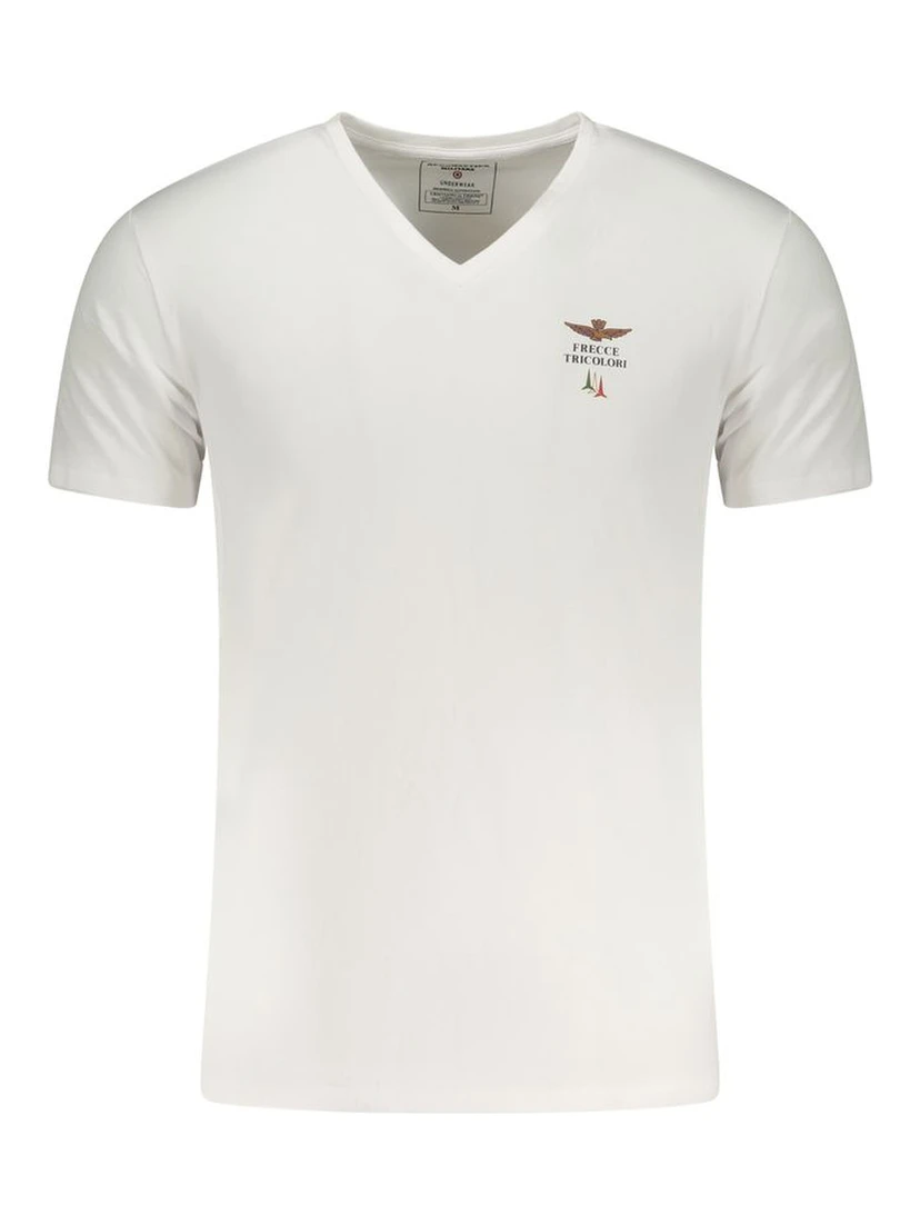 White Cotton Men Underwear Shirt