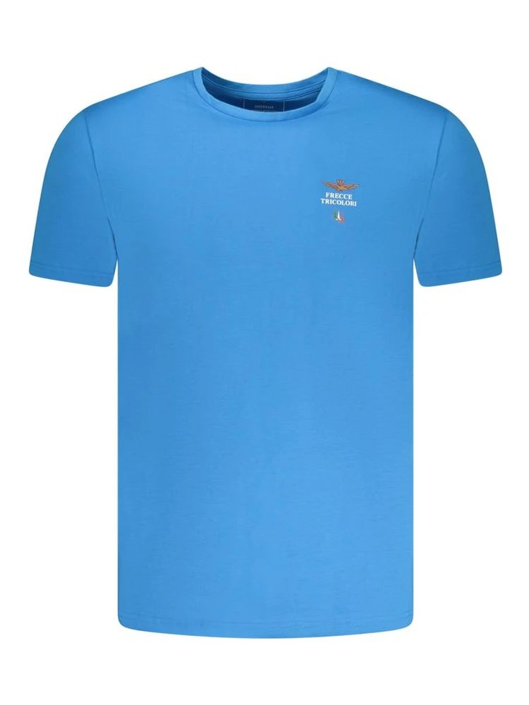 Blue Cotton Men Underwear Shirt