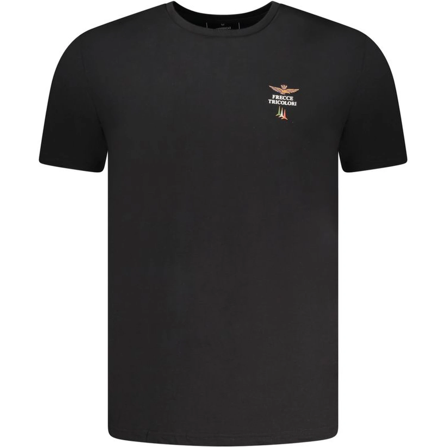 "Black Cotton Men Underwear Crew Neck Tee"