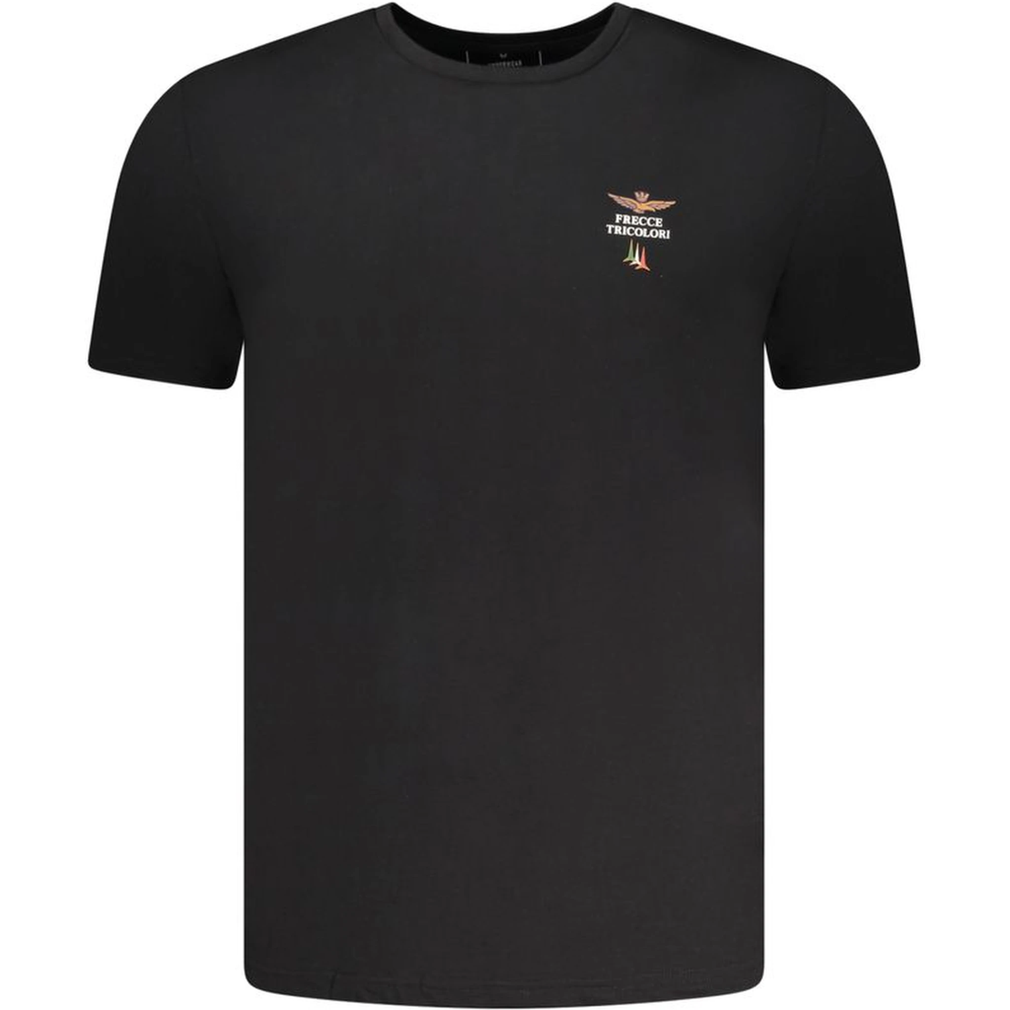 "Black Cotton Men Underwear Crew Neck Tee"