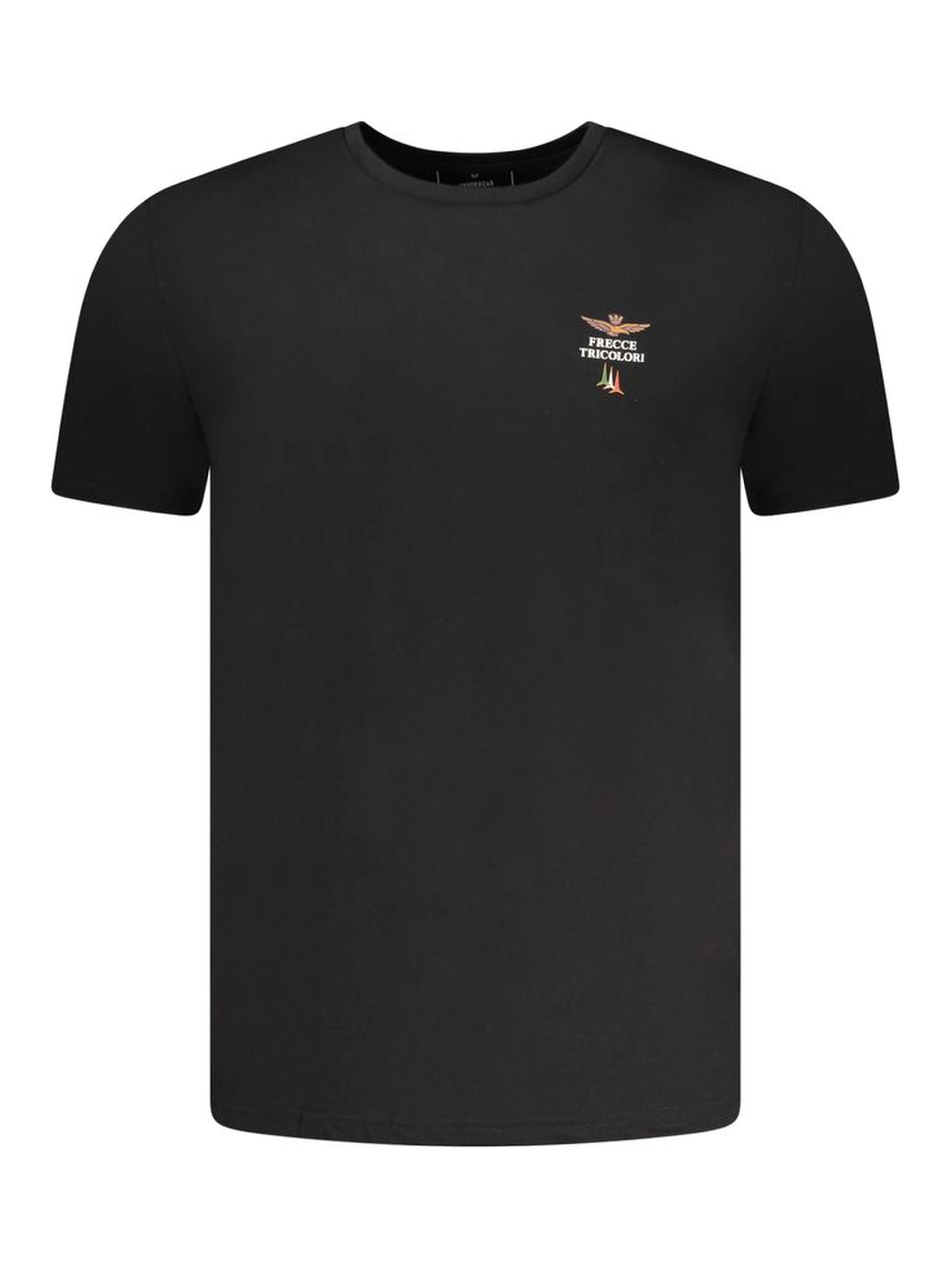 "Black Cotton Men Underwear Crew Neck Tee"