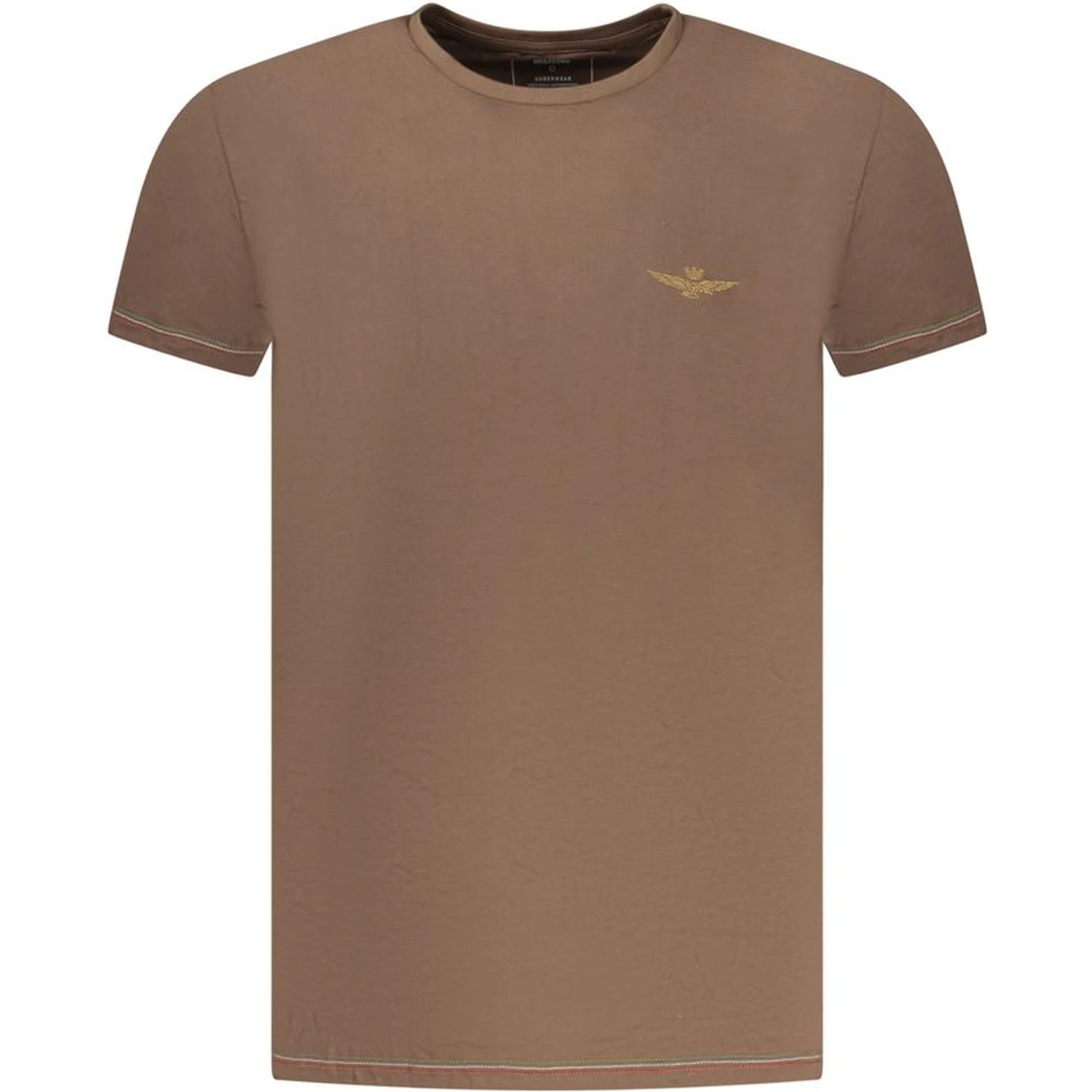 Brown Cotton Men T-Shirt