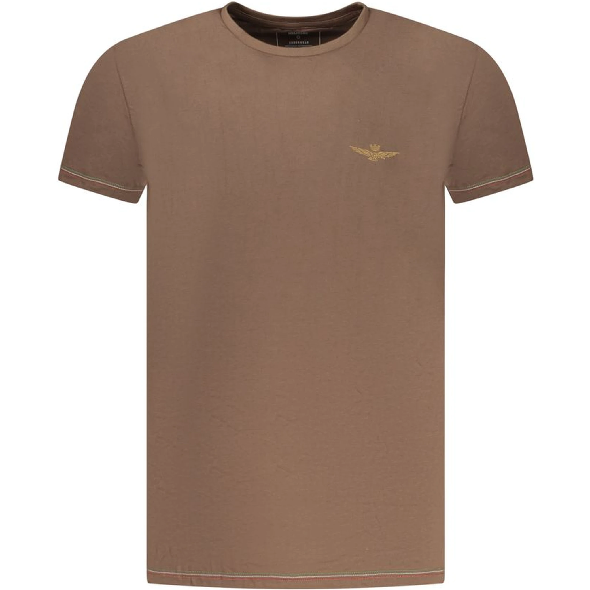 Brown Cotton Men T-Shirt