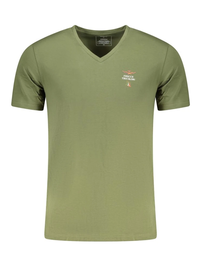 Green Cotton Men Underwear Shirt