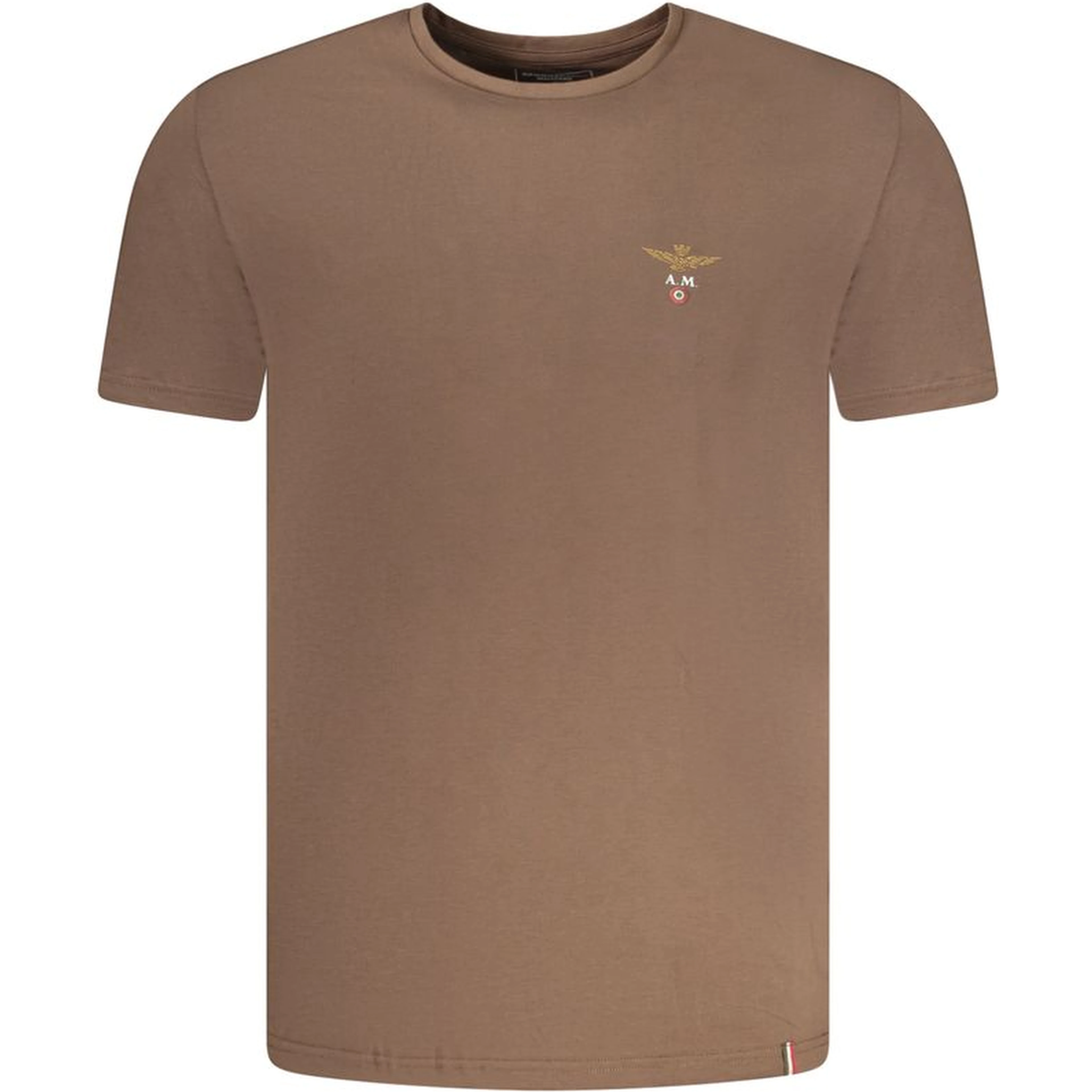 Brown Cotton Men T-Shirt