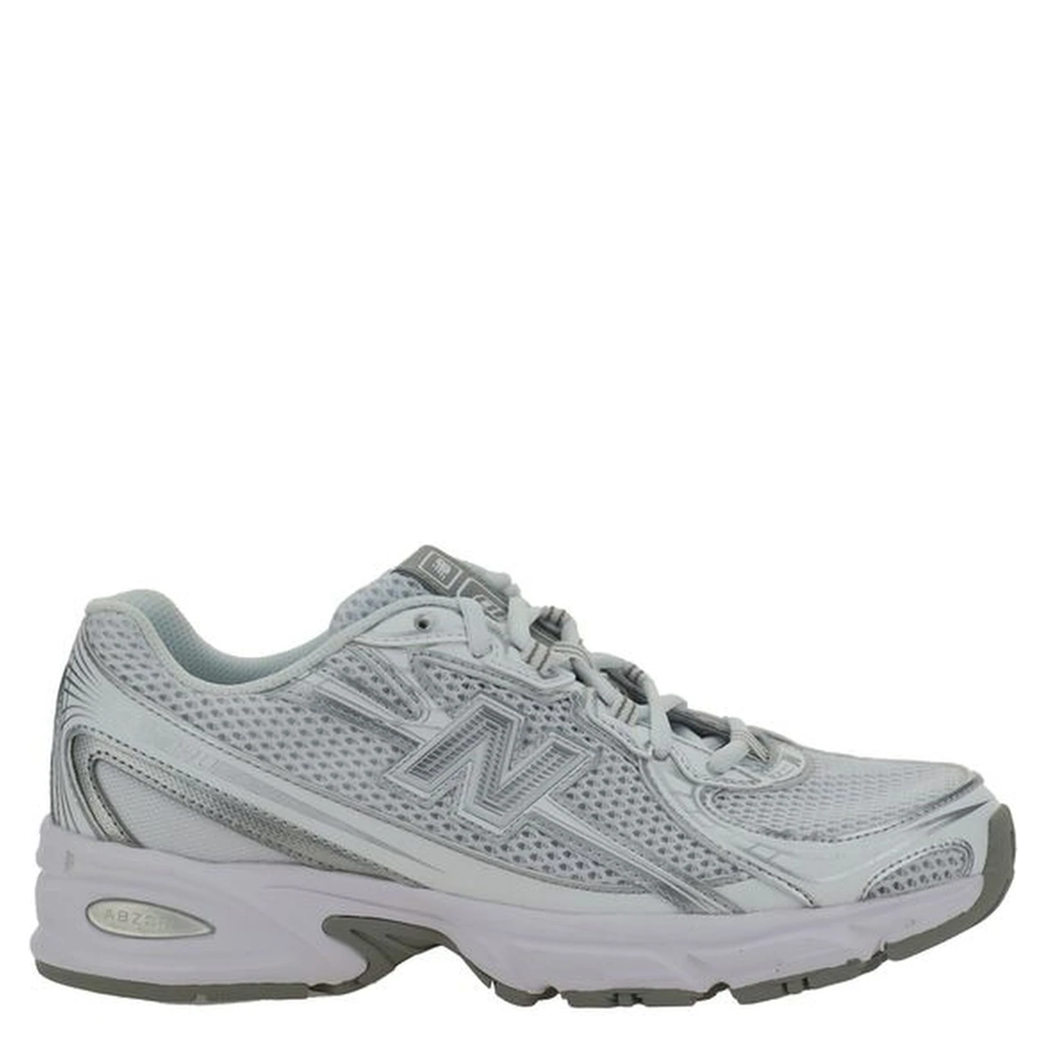 White Polyurethane Athletic Sneakers