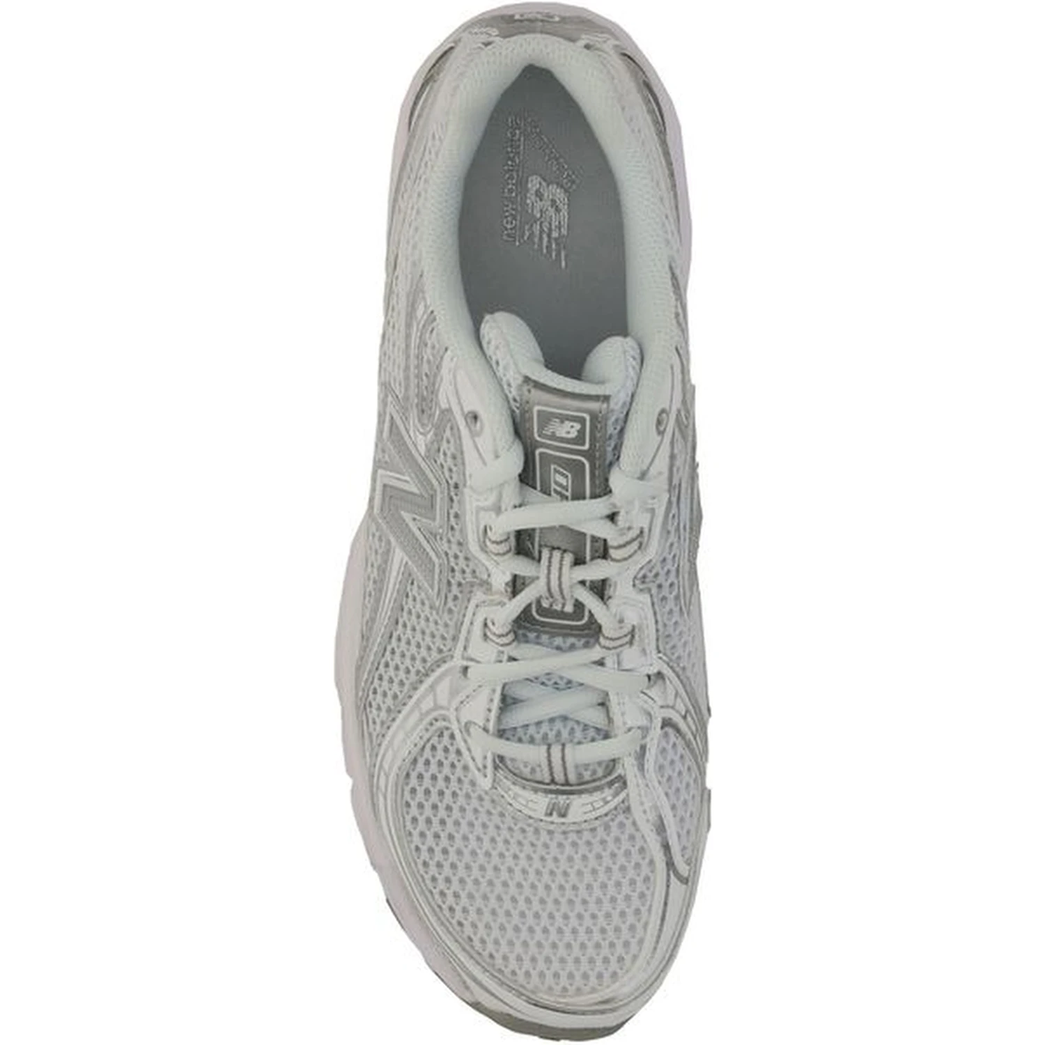 White Polyurethane Athletic Sneakers