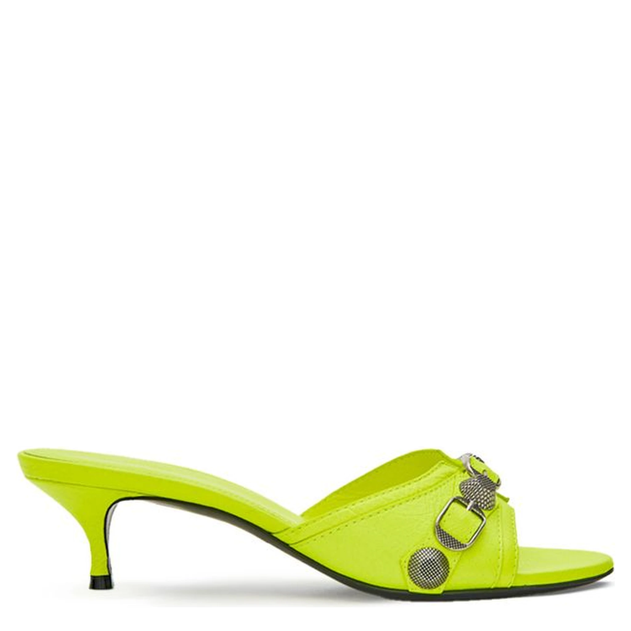 Yellow Leather Mules