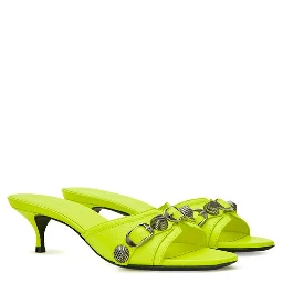 Yellow Leather Mules